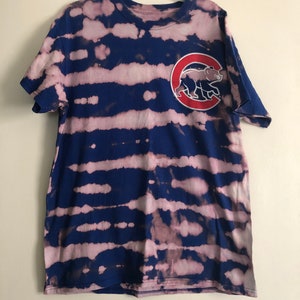 Chicago Cubs bleached tie dye tshirt- M