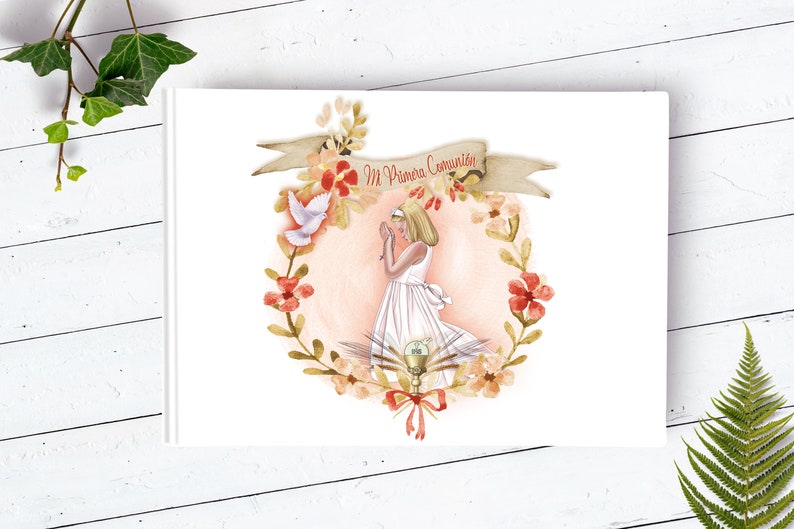 Mi Primera Comunión. Disponible en inglés, español, francés y alemán