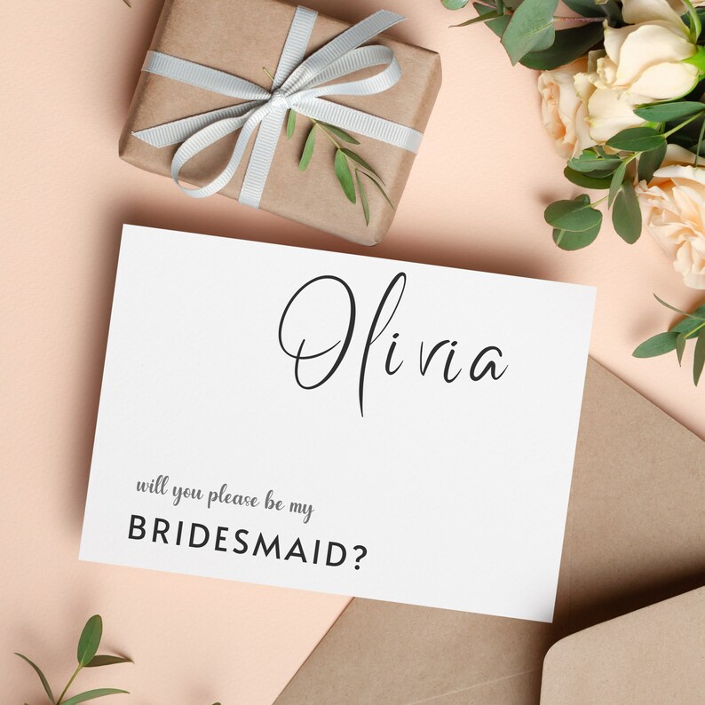 Editable Bridesmaid Proposal Card Template Printable Now Act - Etsy