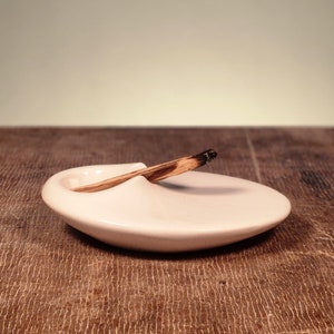 White Palo Santo Holder , Ceramic Palo Santo Holder, Stick Incense Burner, Meditation Gift