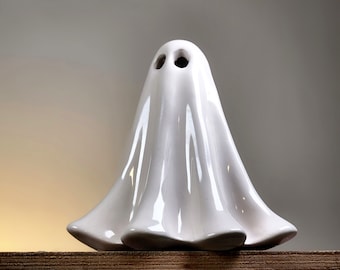 Ghost Incense Holder, Ceramic Incense Holder, Backflow Incense Burner, Conic Incense, Ceramic Handmade Ghost