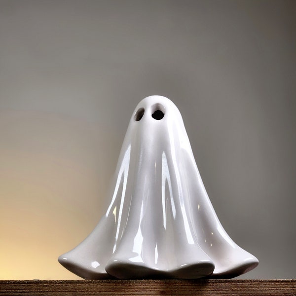 Ghost Incense Holder, Ceramic Incense Holder, Backflow Incense Burner, Conic Incense, Ceramic Handmade Ghost