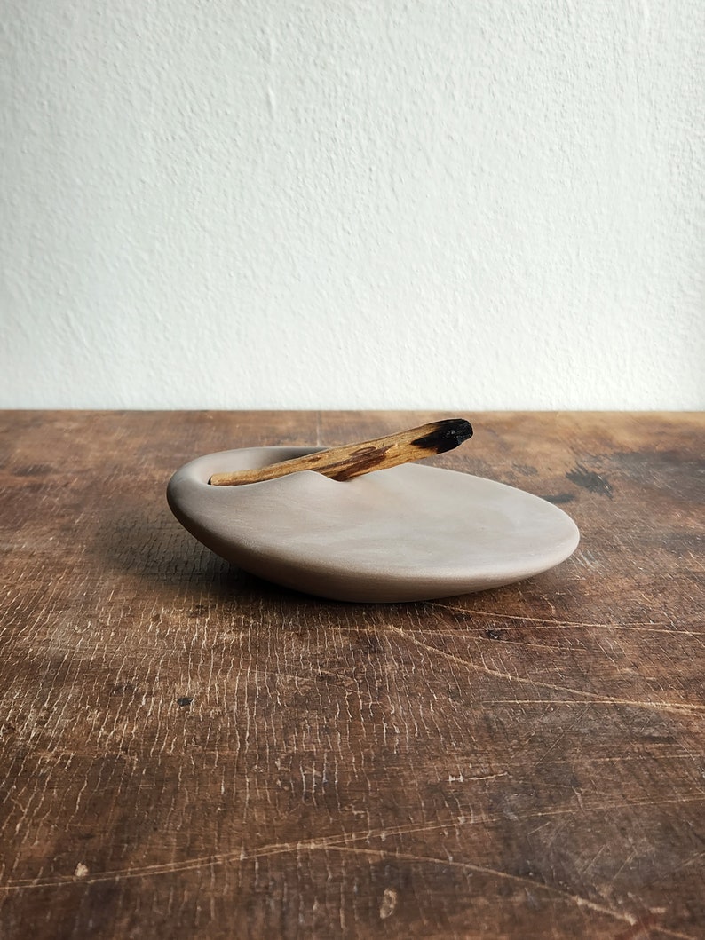 Gray Palo Santo Holder, Concrete Color Palo Santo Holder, Ceramic Palo Santo Burner, Meditation Gift, Yoga Supplies image 5