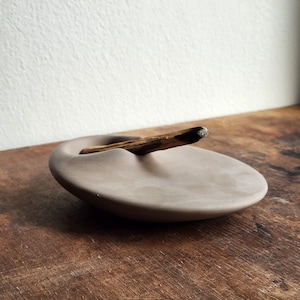 Gray Palo Santo Holder, Concrete Color Palo Santo Holder, Ceramic Palo Santo Burner, Meditation Gift, Yoga Supplies image 1