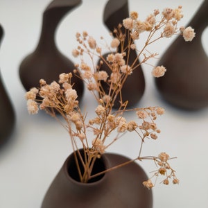 Stoneware Ceramic Vase, Handmade Vase for Flower, Brown Vase, Minimal Home Decor Gift image 6