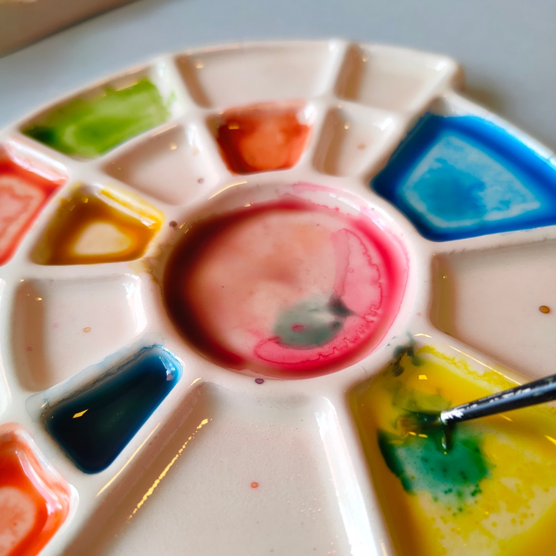 Ceramic Watercolor Kit Watercolor Palette Ceramic Artists Etsy