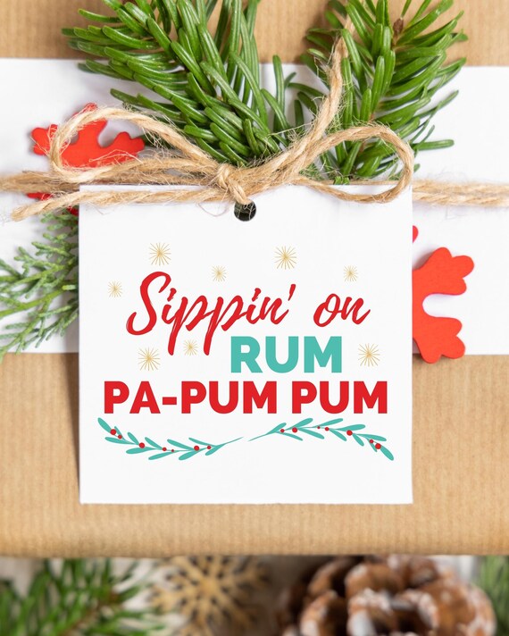 Printable Christmas Gift Tags Holiday Wine Gift Tags DIY | Etsy