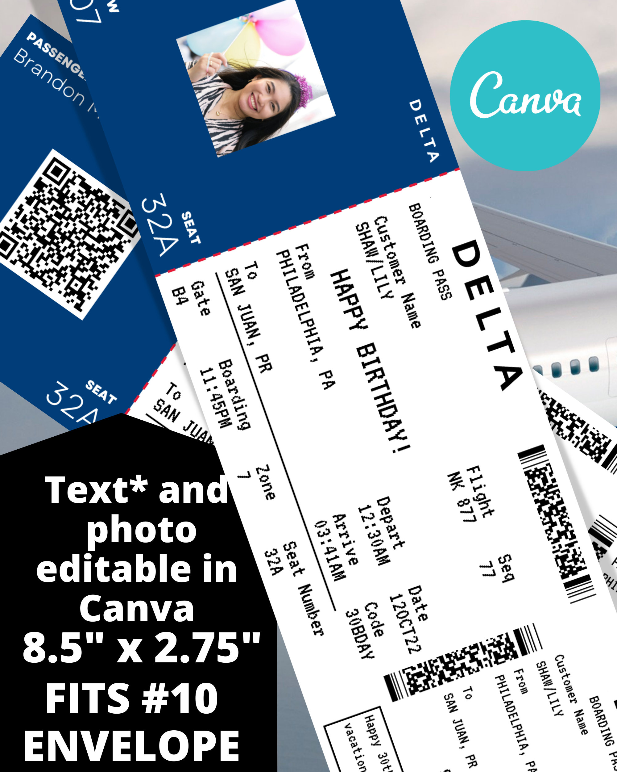 Blank Delta Boarding Pass