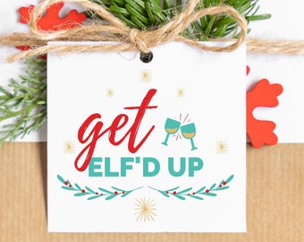 Funny Christmas Gift Tags, Holiday Wine Tags (Digital Download)