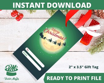 Cadeaukaartjes kerstman, afdrukbare pdf (directe download)