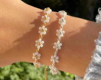 Blumenarmband | Blumenarmband | Handgefertigt | Perlenarmband