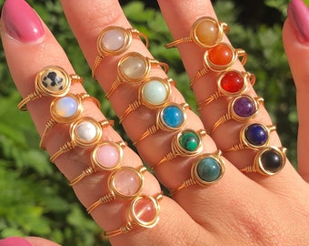 Gemstone Rings | Wire ring | Wire Rings | Ring with stone