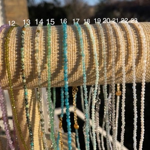 Edelstein-Halskette Edelstahl Halsband Facettierte Perlen Bild 8