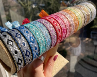 Bracciale a nastro boemo | Bracciale estivo | Bracciale Boho