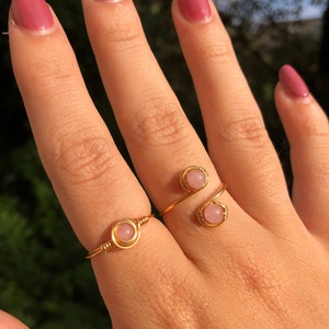 Ringen met edelsteen Draadring Wire ring Ring met steen afbeelding 3