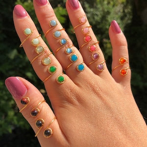 Rings with gemstone | Wire ring | Wire ring | Ring with stone