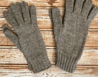 Alpacawol voor heren, warme winter, handgebreide handschoenen, personalisatie, kleur en personalisatie, maat, breihandschoenen, warme wanten, vaderdagcadeau