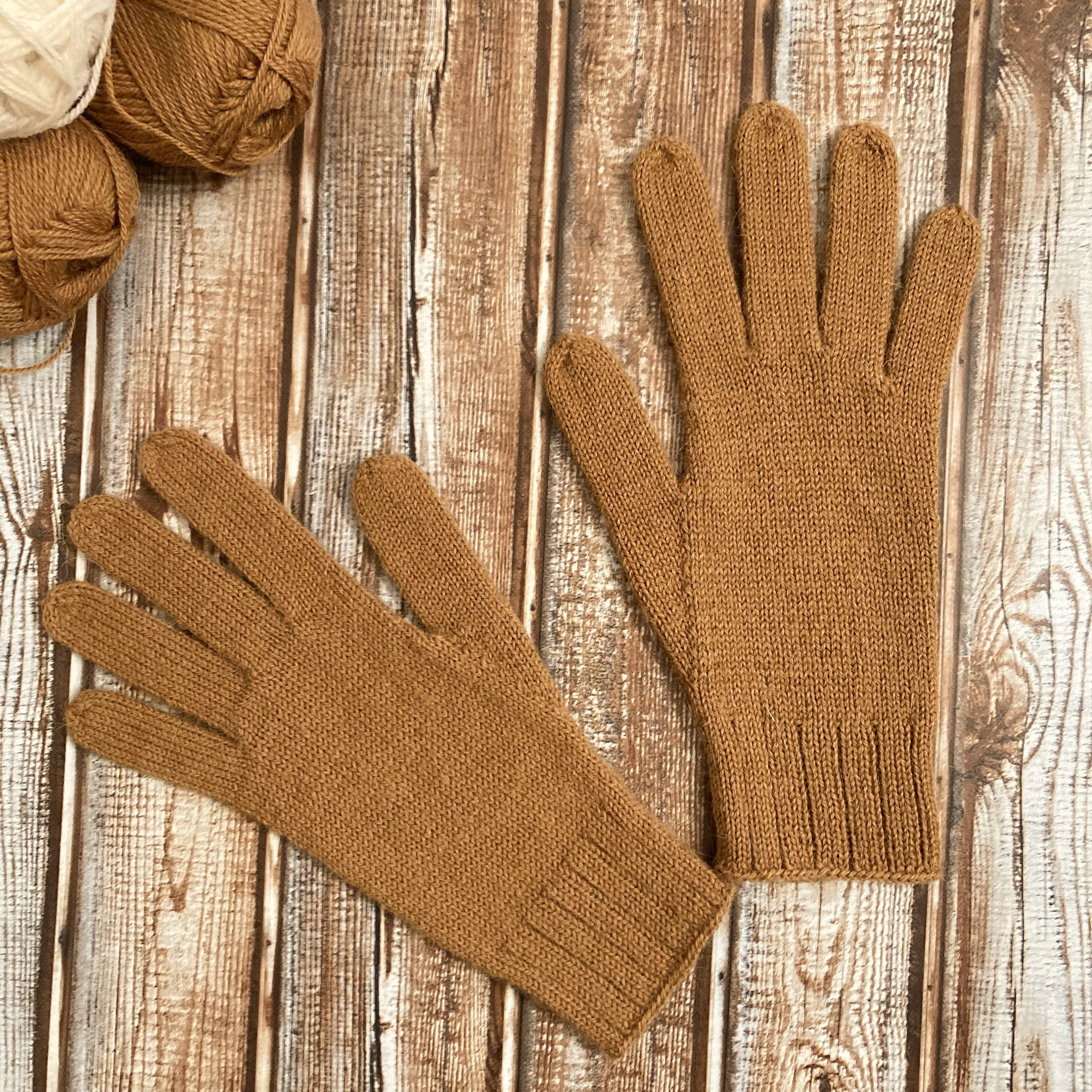 KNIT GLOVE ベージュ アパルトモン☆KNIT GLOVE☆ベージュ