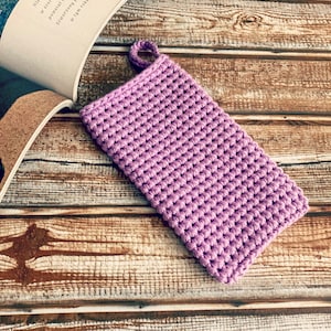 Crochet Cotton Phone Case, Eco Soft Phone Cover, Handmade Phone sock, iPhone 16 knit case