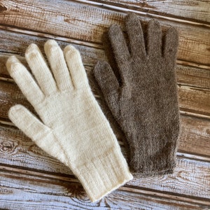 Gants chauds d’hiver en laine d’alpaga pour femmes tricotés à la main Personnalisation couleur et taille de personnalisation Gants à tricoter Mitaines chaudes Cadeau de Noël