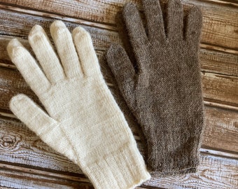 Guantes de punto a mano de invierno cálidos de lana de alpaca para mujer Personalización Color y personalización Tamaño Guantes de punto Manoplas cálidas Regalo de Navidad