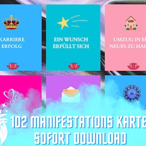 102 sofort druckbare Manifestationskarten - Digitaler Download - Deutsche Version