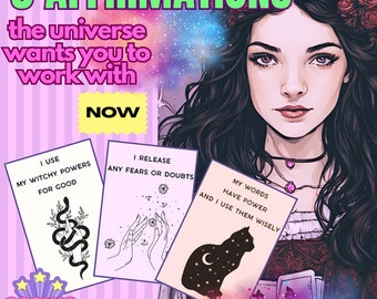 3 Affirmations the Universe wants you to work with now - Witchy Affirmations - Cards Only
