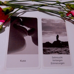 Soulmate Oracle - Card Deck - MOON SYMPHONY 1 - Intuitive Soulmate Oracle Deck - 40 Cards in Black and White image 10