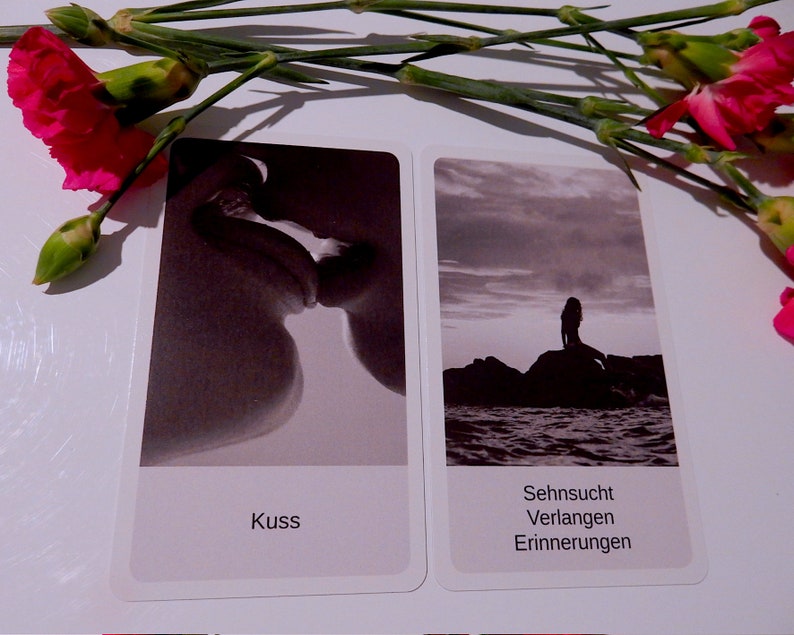 Soulmate Oracle - Card Deck - MOON SYMPHONY 1 - Intuitive Soulmate Oracle Deck - 40 Cards in Black and White image 10