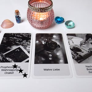 Soulmate Oracle - Card Deck - MOON SYMPHONY 1 - Intuitive Soulmate Oracle Deck - 40 Cards in Black and White image 4