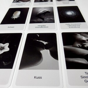 Soulmate Oracle - Card Deck - MOON SYMPHONY 1 - Intuitive Soulmate Oracle Deck - 40 Cards in Black and White image 7