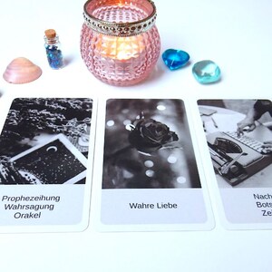 Seelenpartner Kartendeck - MONDSINFONIE 1 - Intuitives Seelenpartner Orakel Deck - 40 Karten in Schwarz Weiß