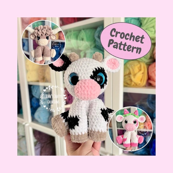 Camille Siedząca Krowa - WZÓR SZYDEŁKOWY