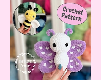 Papillon et abeille - MOTIF AU CROCHET