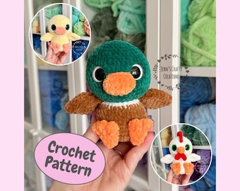 Duck & Chicken - Bubble Toe Babies - CROCHET PATTERN
