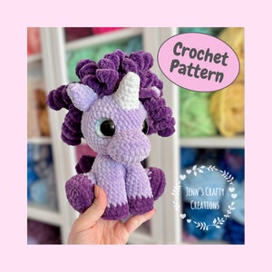 Shiloh The Sitting Unicorn - CROCHET PATTERN