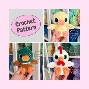 Duck & Chicken - Bubble Toe Babies - CROCHET PATTERN