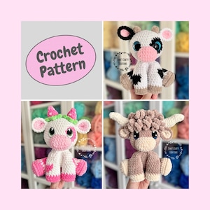 Camille The Sitting Cow - CROCHET PATTERN