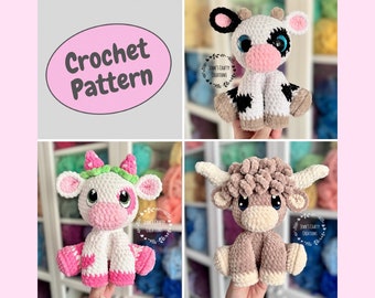 Camille The Sitting Cow - CROCHET PATTERN