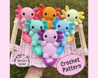Ava The Baby Axolotl - CROCHET PATTERN