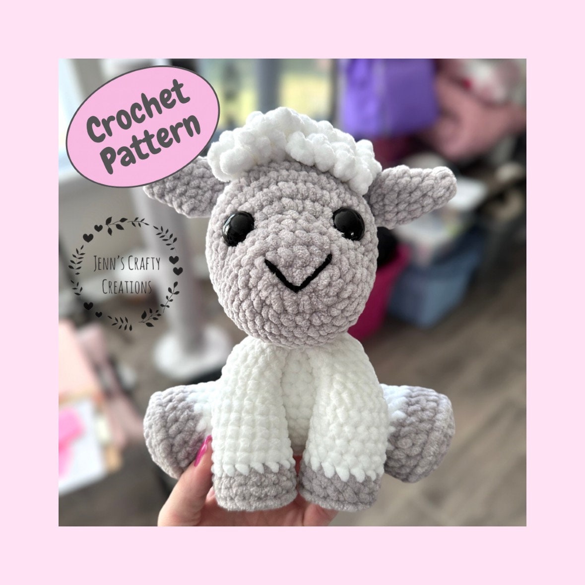 Sammy The Sitting Sheep - CROCHET PATTERN