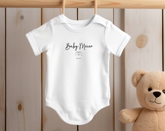 Barboteuse personnalisable - "Bébé Meier", body bébé, cadeau naissance, cadeau fête des pères