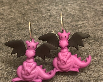 Maleficent/dragon earrings