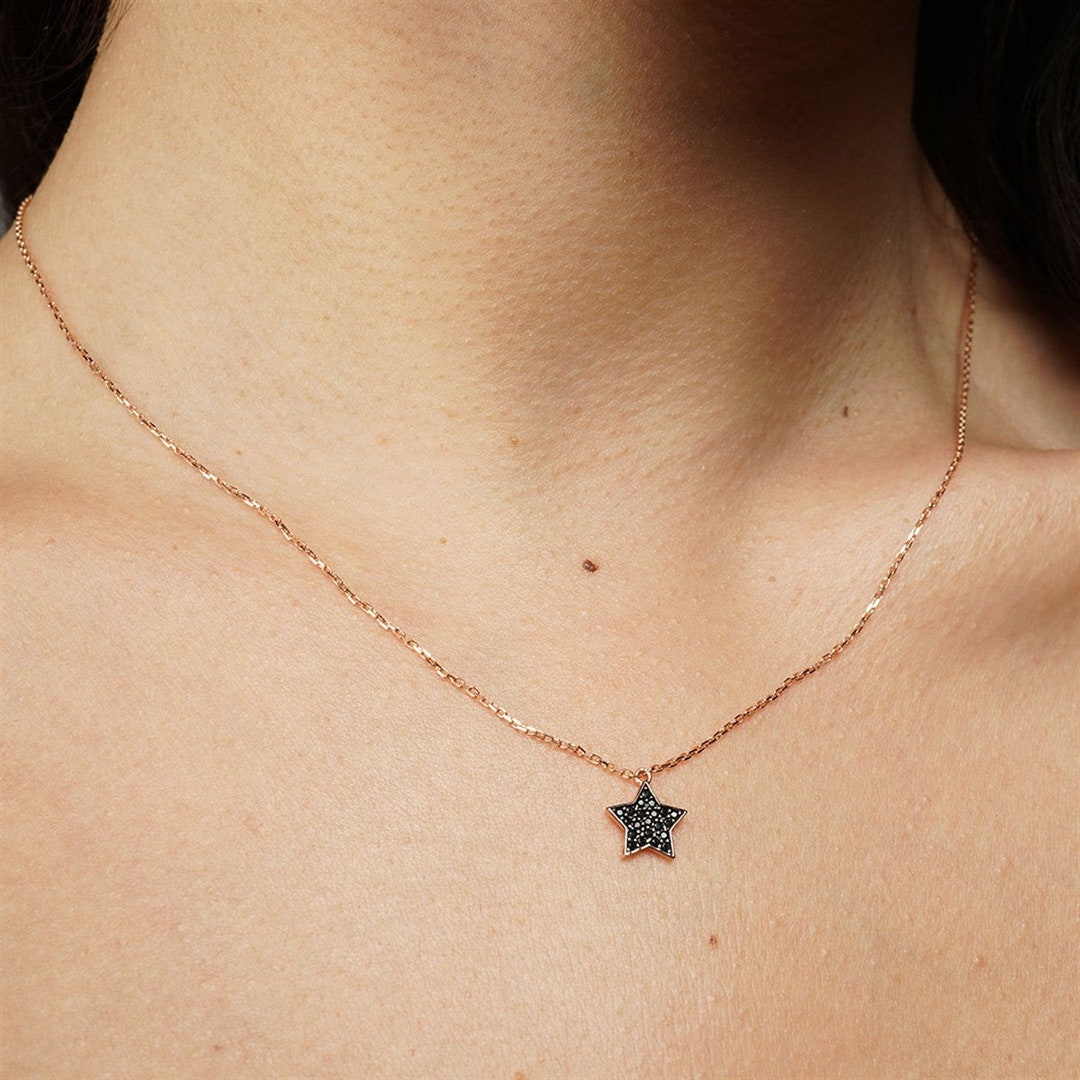 Star Necklace 14K Solid Gold Filled Dainty Necklace, in Yellow Gold