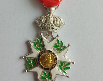 Napoleonische Replik Imperial LEGION D'HONNEUR MEDAILLE 1802 Silber Farbe