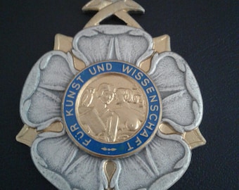 Replik DEUTSCHER Lippe Rose ORDEN Für WISSENSCHAFT UND KUNST Medaille 1898