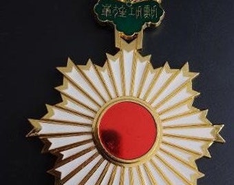 JAPANISCHER Orden der aufgehenden Sonne REPLICA Grand Cross Schärpe Abzeichen 1875