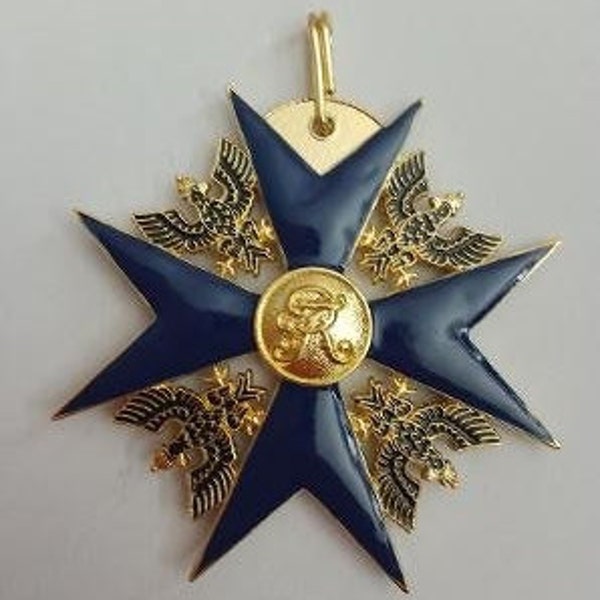 ORDE VAN DE Zwarte Adelaar Replica Theatrale PRUISISCHE Sjerp Badge 1701 - HOGE KWALITEIT