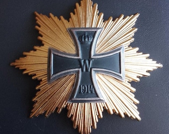 DUITSE Pruisische replica IJZEREN KRUIS Grand Cross Star Wereldoorlog 1 1813 - 1914 Lichtgewicht versie