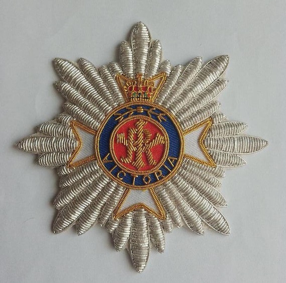 ROYAL VICTORIAN ORDER Replica Royal British Kingdom : Embroidered Bullion Uniform Patch - Damaged